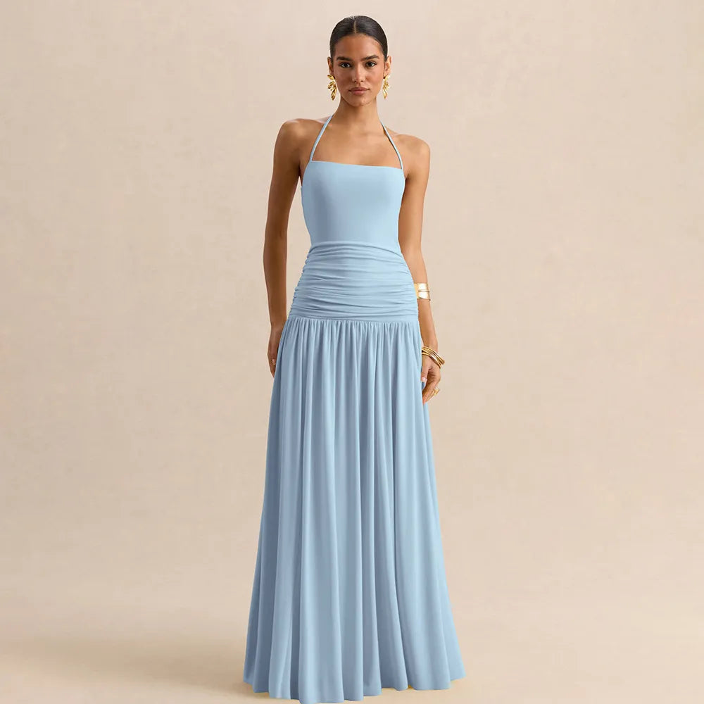 Strap Waist-Cinching Slimming Ruched Dress For Women