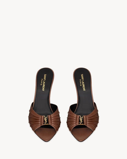 BABYLONE MULES IN SMOOTH LEATHER