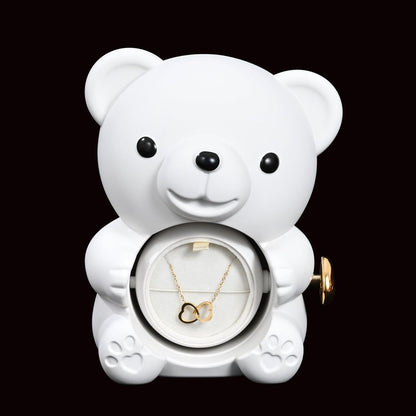 Eternal Rose Bear W /Engraved Necklace