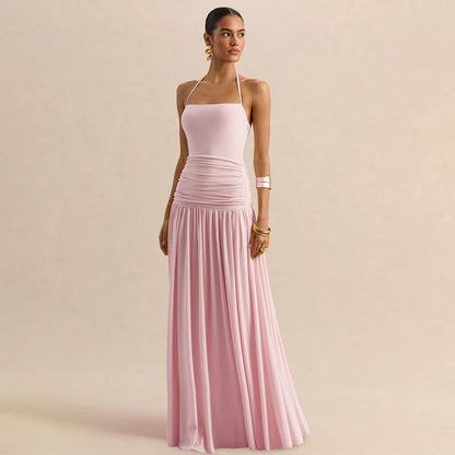 Strap Waist-Cinching Slimming Ruched Dress For Women