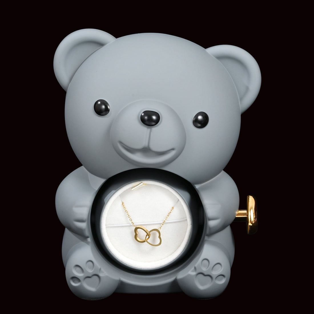 Eternal Rose Bear W /Engraved Necklace