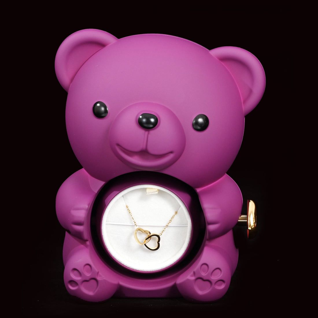 Eternal Rose Bear W /Engraved Necklace